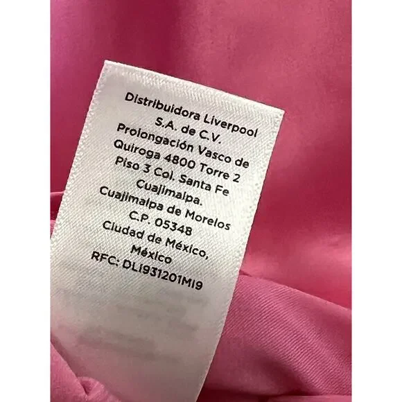 Talbots Women’s Pink V-Neck Long Sleeve Gold Button Down Satin blouse Size S NWT - Picture 5 of 12